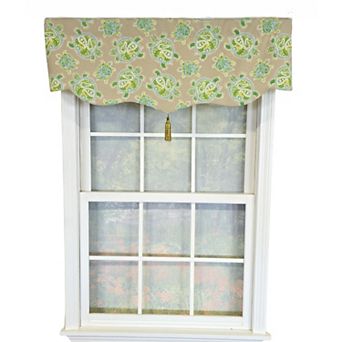 Cotton Tortuga Stanform Fully lined Windows Rod Pocket Valance
