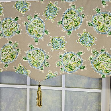 Cotton Tortuga Stanform Fully lined Windows Rod Pocket Valance