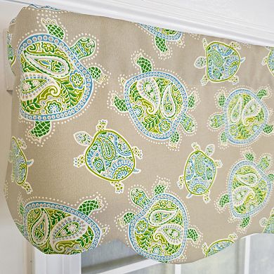 Cotton Tortuga Stanform Fully lined Windows Rod Pocket Valance