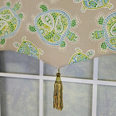 Cotton Tortuga Stanform Fully lined Windows Rod Pocket Valance