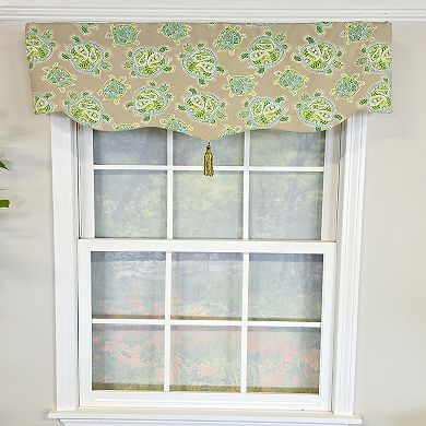 Cotton Tortuga Stanform Fully lined Windows Rod Pocket Valance