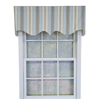 Cotton Paris Stripe Regal Fully lined Windows Rod Pocket Valance