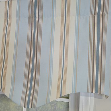 Cotton Paris Stripe Regal Fully lined Windows Rod Pocket Valance