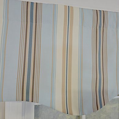 Cotton Paris Stripe Regal Fully lined Windows Rod Pocket Valance