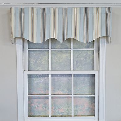 Cotton Paris Stripe Regal Fully lined Windows Rod Pocket Valance