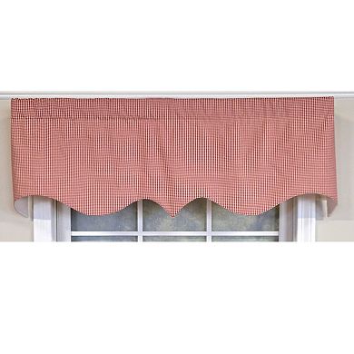 Cotton Gingham Regal With Poly/Cotton Ivory lining Rod Pocket Valance