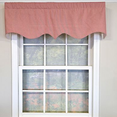 Cotton Gingham Regal With Poly/Cotton Ivory lining Rod Pocket Valance