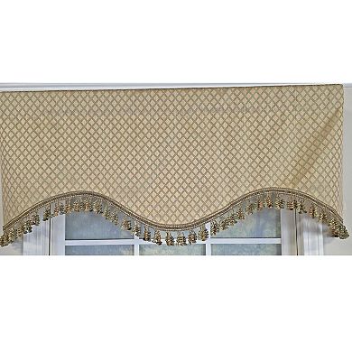 Cotton Diamonds Cornice Fully lined Windows Rod Pocket Valance