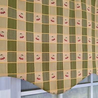 Cotton Cherry Squares Regal With Poly/Cotton lining Rod Pocket Valance