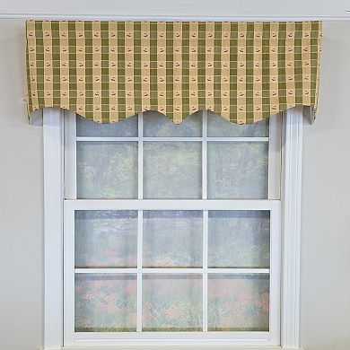 Cotton Cherry Squares Regal With Poly/Cotton lining Rod Pocket Valance