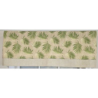 Cotton Hawthorn Banded With Poly/Cotton Ivory lining Rod Pocket Valance