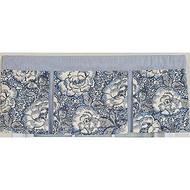 Cotton Peony Ball Pleated Unlined Windows Rod Pocket Valance