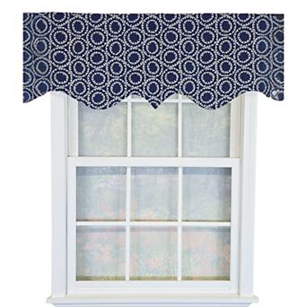 Cotton Orbit Regal Fully lined Windows Rod Pocket Valance