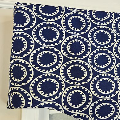 Cotton Orbit Regal Fully lined Windows Rod Pocket Valance