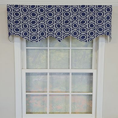 Cotton Orbit Regal Fully lined Windows Rod Pocket Valance