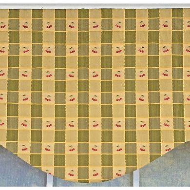 Cotton Cherry Plaid Cornice Fully lined Windows Rod Pocket Valance