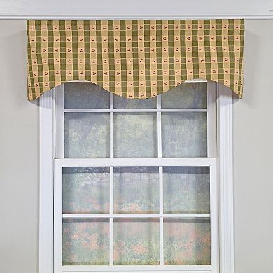Cotton Cherry Plaid Cornice Fully lined Windows Rod Pocket Valance