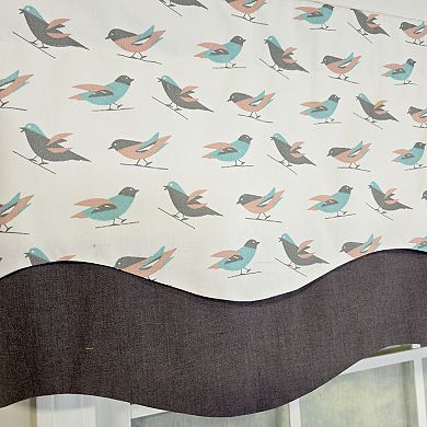 Cotton Avain Glory Fully lined Windows Rod Pocket Valance