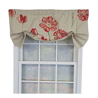 Cotton La Tulipe Butterfly With Poly/Cotton Ivory lining Rod Pocket Valance