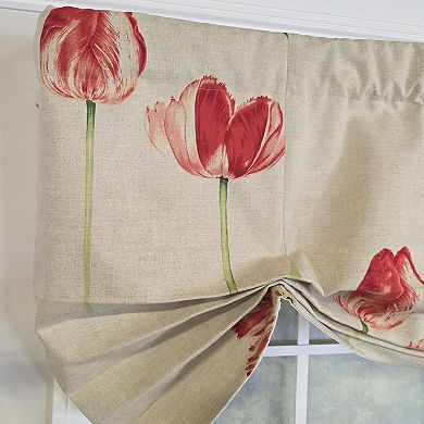 Cotton La Tulipe Butterfly With Poly/Cotton Ivory lining Rod Pocket Valance