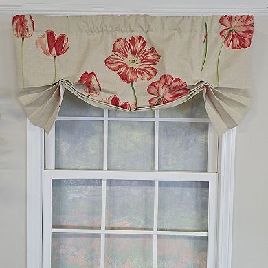 Cotton La Tulipe Butterfly With Poly/Cotton Ivory lining Rod Pocket Valance