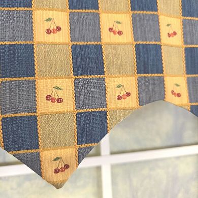 Cotton Cherry Squares Regal With Poly/Cotton lining Rod Pocket Valance