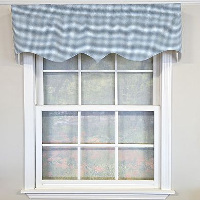 Cotton Shepherd Check Regal Fully lined Windows Rod Pocket Valance