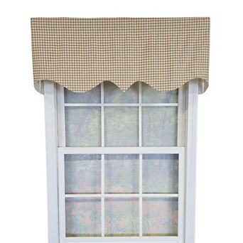 Cotton Gingham Regal With Poly/Cotton Ivory lining Rod Pocket Valance