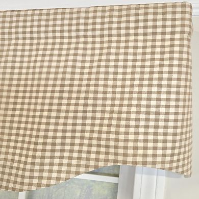 Cotton Gingham Regal With Poly/Cotton Ivory lining Rod Pocket Valance