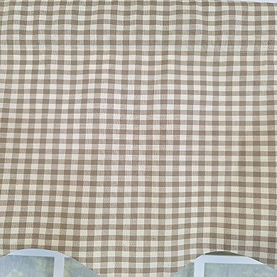Cotton Gingham Regal With Poly/Cotton Ivory lining Rod Pocket Valance