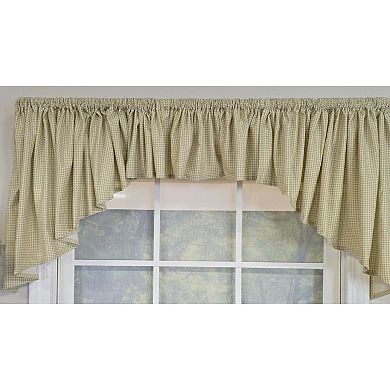 Cotton 3-PC Crosswell Center/Jabot set Fully lined Rod Pocket Valance