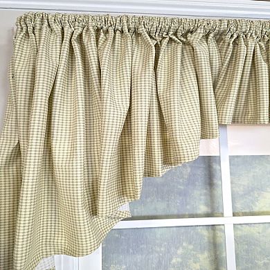 Cotton 3-PC Crosswell Center/Jabot set Fully lined Rod Pocket Valance