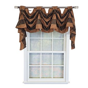 PolyesterPascal 3-S Victory Swag Unlined Windows Tab Top Valance