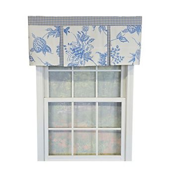 Cotton Natalia Pleated Unlined Windows Rod Pocket Valance