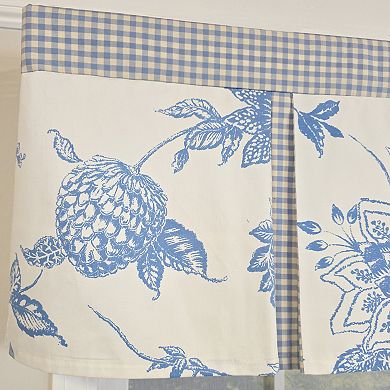 Cotton Natalia Pleated Unlined Windows Rod Pocket Valance