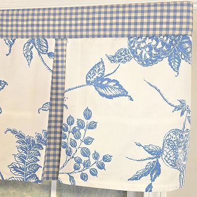 Cotton Natalia Pleated Unlined Windows Rod Pocket Valance
