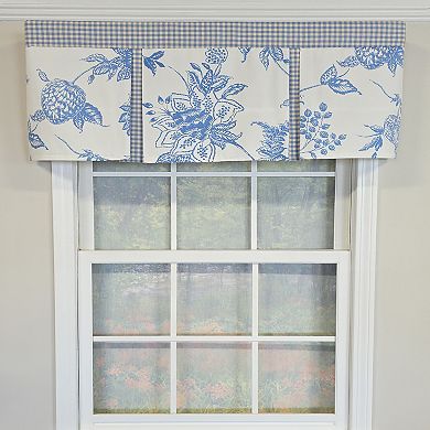 Cotton Natalia Pleated Unlined Windows Rod Pocket Valance