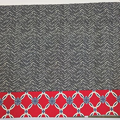 Cotton Brazil Banded Fully lined Windows Rod Pocket Valance