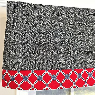 Cotton Brazil Banded Fully lined Windows Rod Pocket Valance