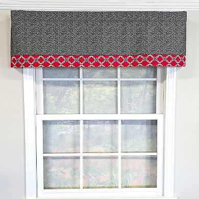 Cotton Brazil Banded Fully lined Windows Rod Pocket Valance