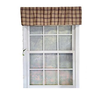 Cotton Clambake Plaid Tailored Unlined Windows Rod Pocket Valance