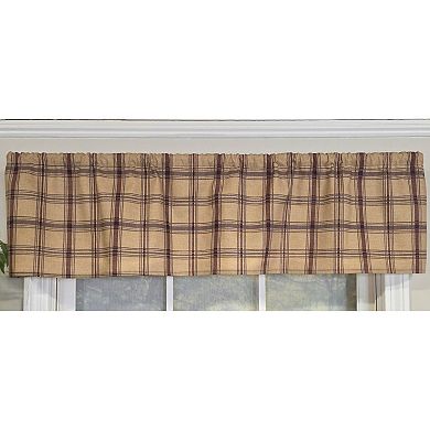Cotton Clambake Plaid Tailored Unlined Windows Rod Pocket Valance