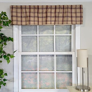 Cotton Clambake Plaid Tailored Unlined Windows Rod Pocket Valance