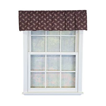 Cotton Pine Cones Tailored  Unlined Windows Rod Pocket Valance