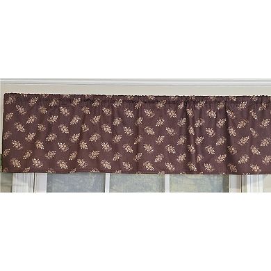 Cotton Pine Cones Tailored Unlined Windows Rod Pocket Valance