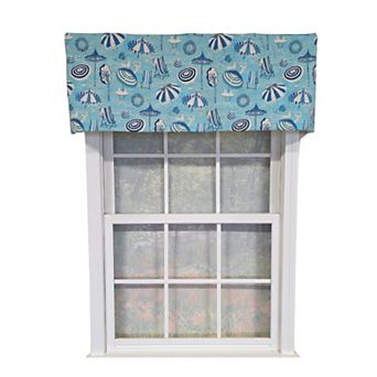 Cotton Beach Day Toilored Fully lined Windows Rod Pocket Valance