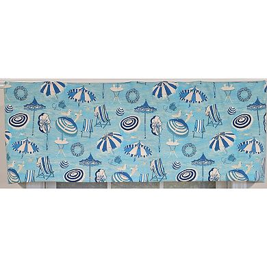 Cotton Beach Day Toilored Fully lined Windows Rod Pocket Valance