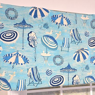 Cotton Beach Day Toilored Fully lined Windows Rod Pocket Valance