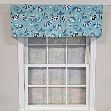 Cotton Beach Day Toilored Fully lined Windows Rod Pocket Valance