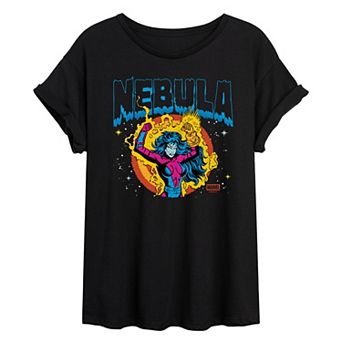Juniors' Marvel Nebula Graphic Oversized Tee